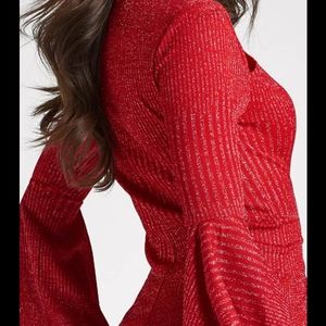 Onyx Nite Bell Sleeves Glitter Blouse